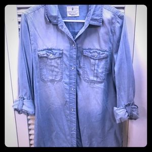 Blue button down